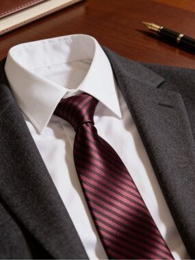 Brooks Brothers Classic Red and Black Striped Men's Tie silk